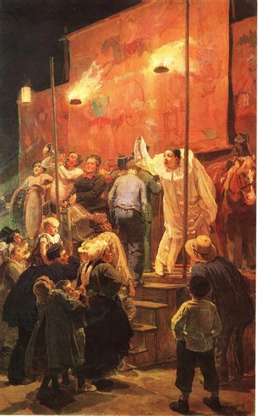 Acrobats (Festival in a Paris Suburb), 1877 - Viktor Vasnetsov