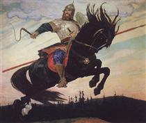 Knightly Galloping - Wiktor Michailowitsch Wasnezow