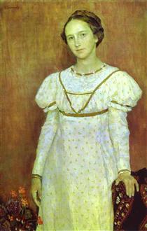 Portrait of Olga Poletayeva - Виктор Васнецов