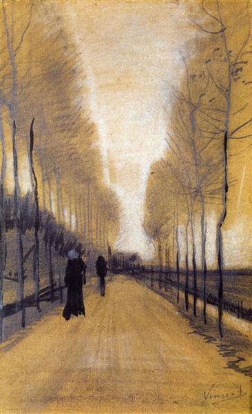 Alley Bordered by Trees, 1884 - Вінсент Ван Гог