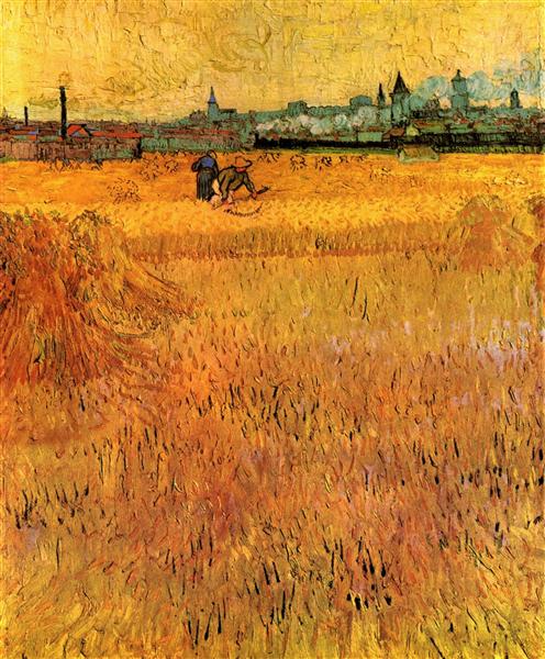 Arles View from the Wheat Fields, 1888 - Винсент Ван Гог