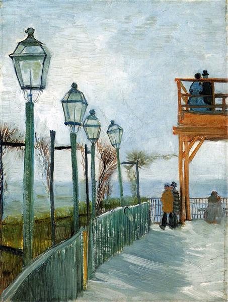 Belvedere Overlooking Montmartre, 1886 - Vincent van Gogh - WikiArt.org