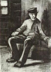 Blind Man Sitting in Interior - Винсент Ван Гог