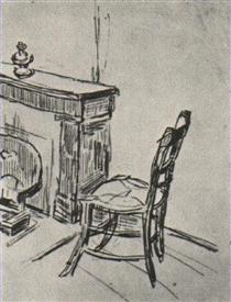 Chair near the Stove - Винсент Ван Гог