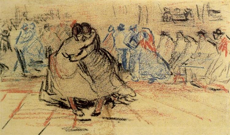 Танцююча пара, 1885 - Вінсент Ван Гог