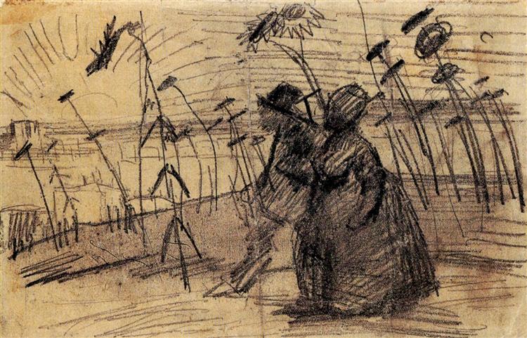 Пара на прогулянці, 1887 - Вінсент Ван Гог