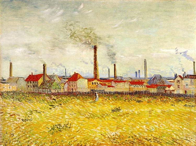 Фабрики в Аньєрі, вид з Ке-де-Кліші, 1887 - Вінсент Ван Гог