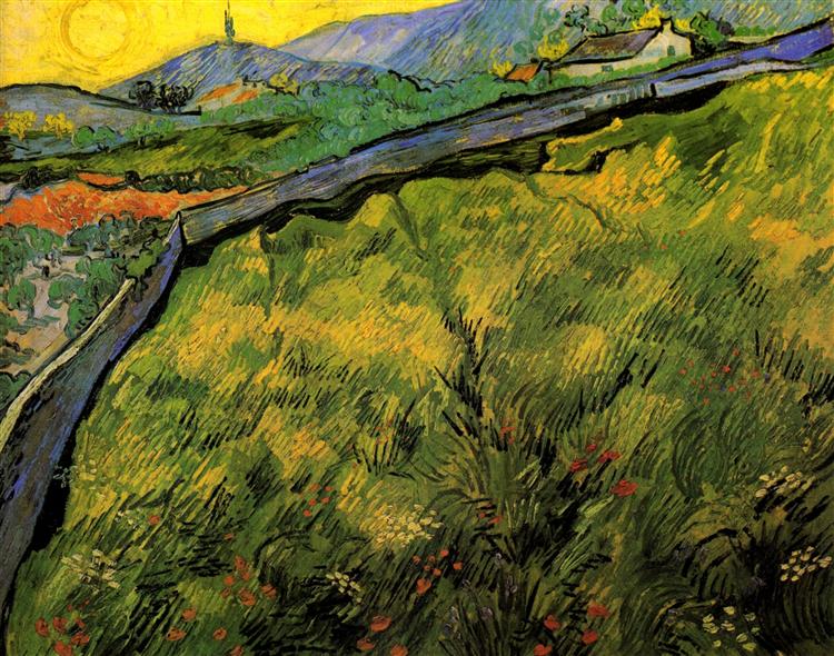 Field of Spring Wheat at Sunrise, 1889 - Vincent van Gogh
