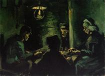 Four Peasants at a Meal (Study for 'The Potato Eaters') - Vincent van Gogh