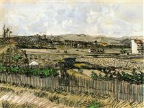 Harvest in Provence, at the Left Montmajour - Vincent van Gogh
