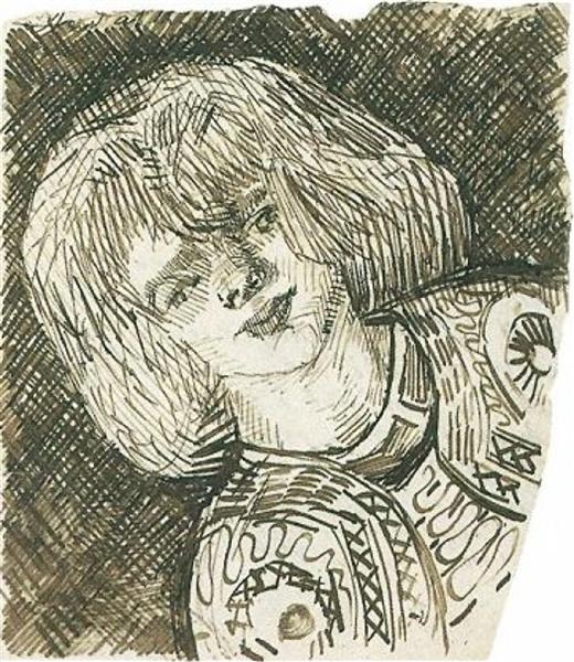 Head of a Girl, 1888 - Винсент Ван Гог
