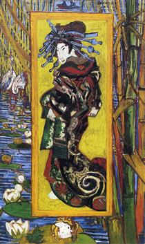 Japonaiserie Oiran (after Kesai Eisen) - Vincent van Gogh
