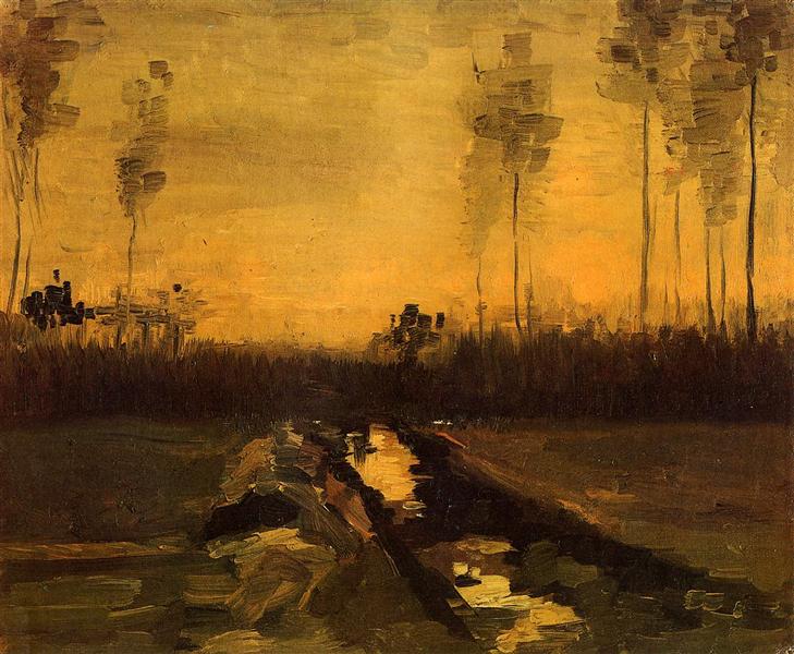 Landscape at Dusk, 1885 - 梵谷