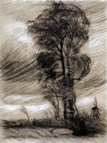 Landscape in Stormy Weather - Вінсент Ван Гог