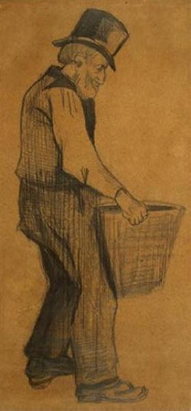 Man Carrying Peat, 1882 - 梵谷