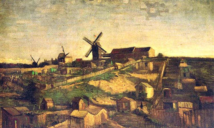 Montmartre the Quarry and  Windmills, 1886 - Vincent van Gogh