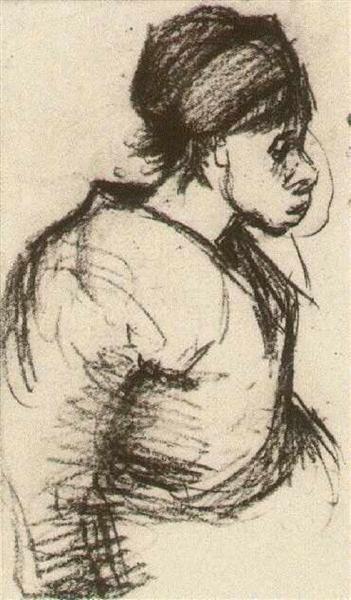 Peasant Girl, Half-Figure, 1885 - 梵谷