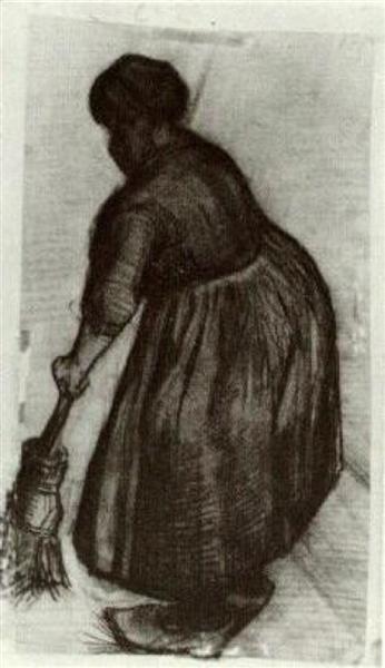 Peasant Woman with Broom, 1885 - Вінсент Ван Гог