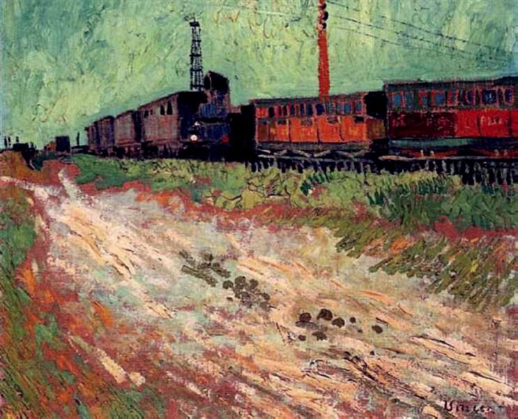 Railway Carriages, 1888 - Vincent van Gogh