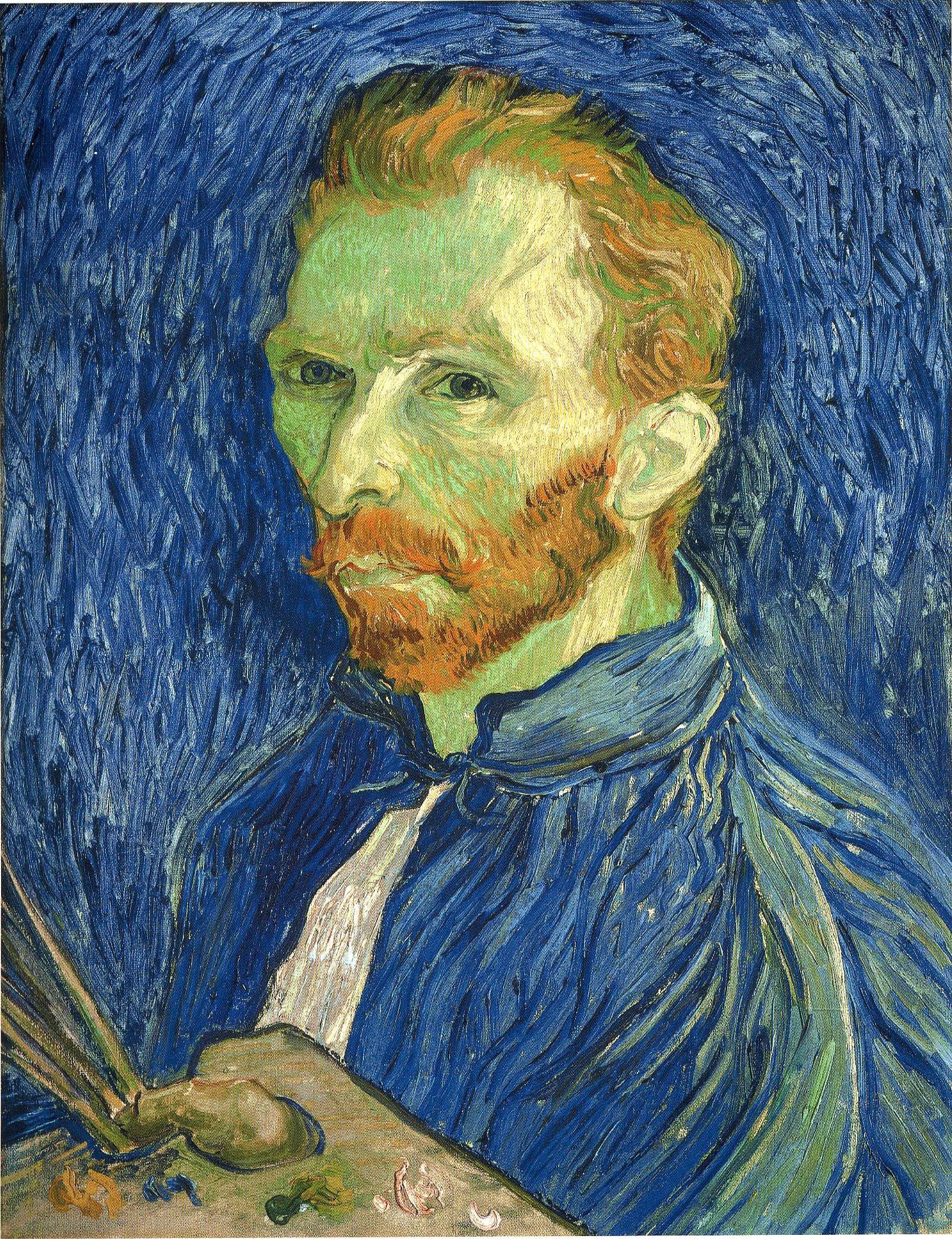 Self Portrait with Pallette 1889 Vincent van  Gogh  
