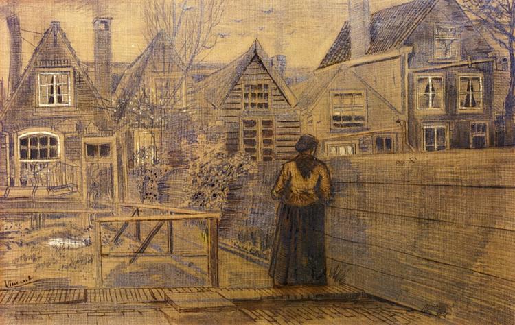 Sien's Mother's House Seen from the Backyard, 1882 - Винсент Ван Гог