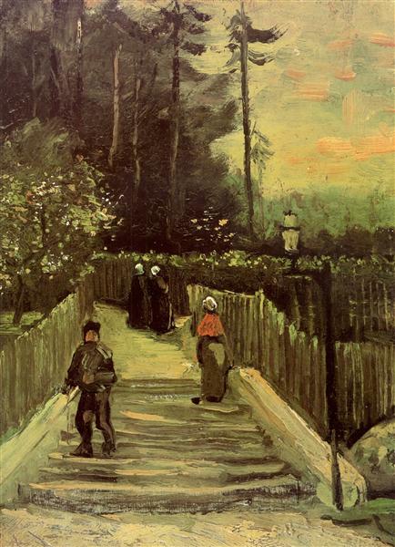 Sloping Path in Montmartre, 1886 - 梵谷