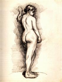 Standing Female Nude Seen from the Back - Vincent van Gogh