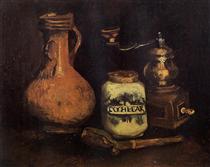 Still Life with Coffee Mill, Pipe Case and Jug - Vincent van Gogh