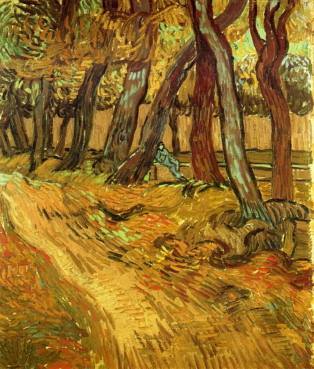The Garden Of Saint Paul Hospital With Figure Vincent Van Gogh WikiArt Org