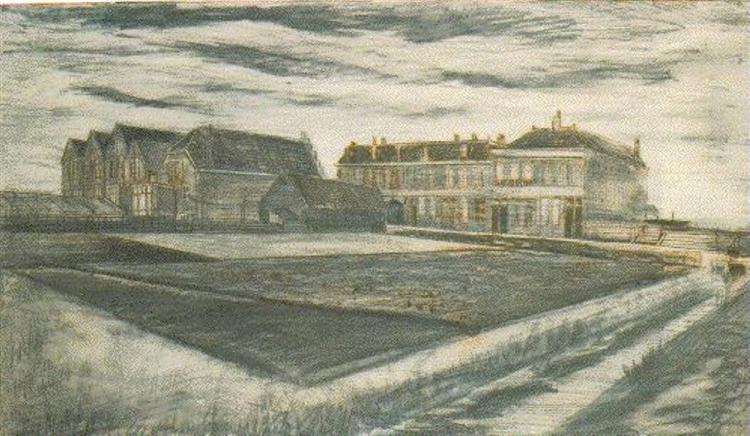 The Houses on Schenkweg where Van Gogh Lived, 1882 - Вінсент Ван Гог
