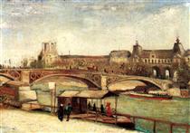 The Pont du Carrousel and the Louvre - Вінсент Ван Гог
