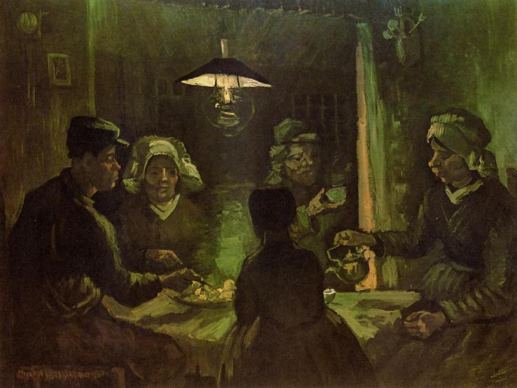 The Potato Eaters (preliminary oil sketch), 1885 - Винсент Ван Гог