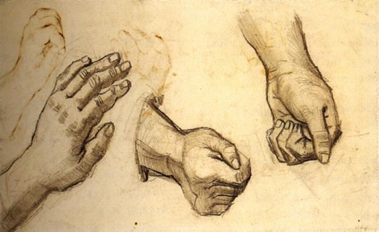 Three Hands, c.1884 - Винсент Ван Гог