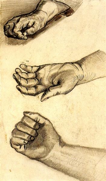 Three Hands, c.1884 - Винсент Ван Гог
