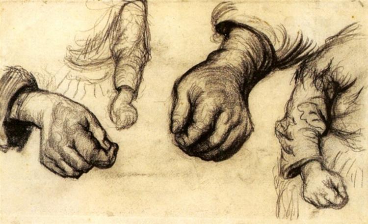 Two Hands and Two Arms, 1885 - Vincent van Gogh