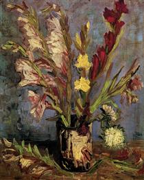 Vase with Gladioli - Винсент Ван Гог
