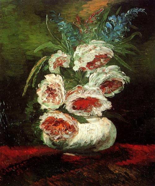 Vase with Peonies, 1886 - Vincent van Gogh