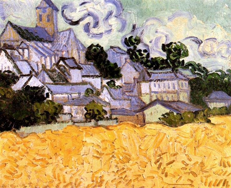 View of Auvers with Church, 1890 - Винсент Ван Гог