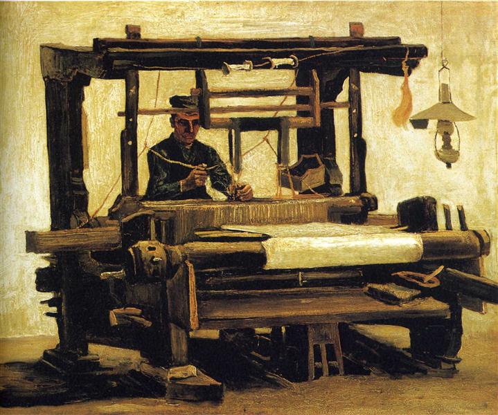 Weaver, seen from the Front, 1884 - 梵谷