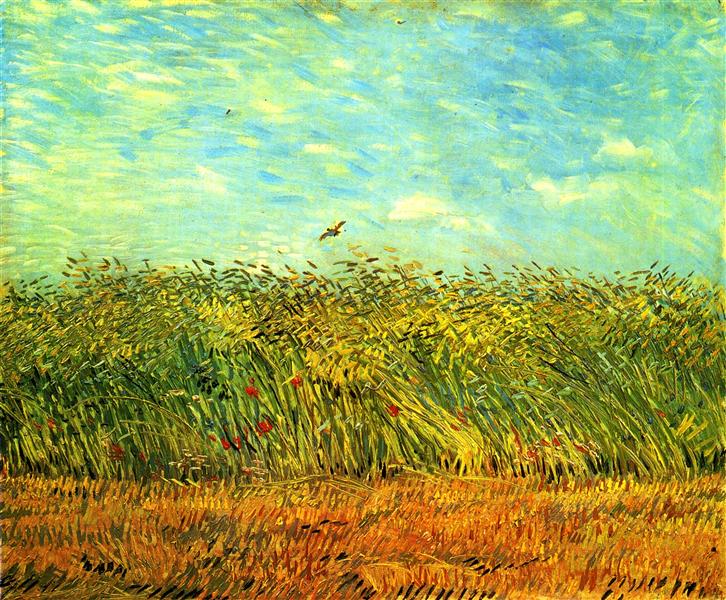Пшеничне поле з жайворонком, 1887 - Вінсент Ван Гог