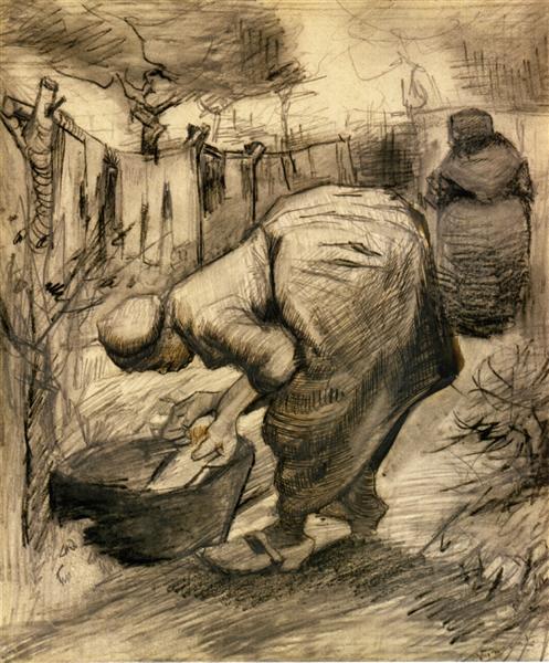 Woman by the Wash Tub in the Garden, 1885 - Vincent van Gogh