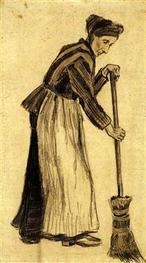 Woman with a Broom - Винсент Ван Гог