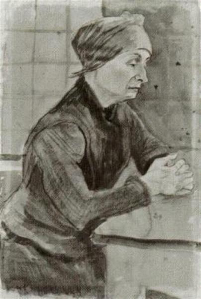 Woman with Folded Hands, Half-Length, 1883 - Вінсент Ван Гог