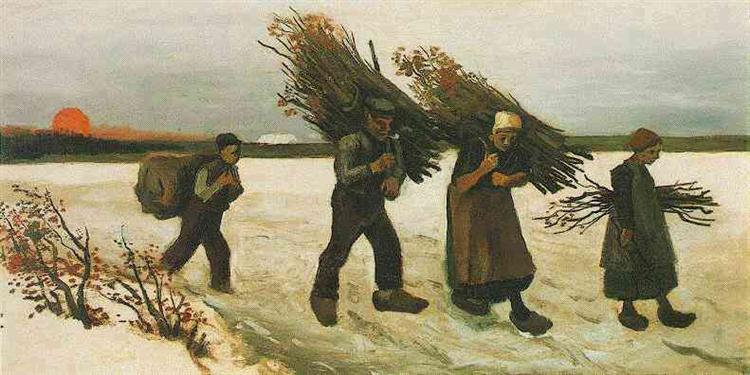 Wood Gatherers In The Snow, 1884 - 梵谷