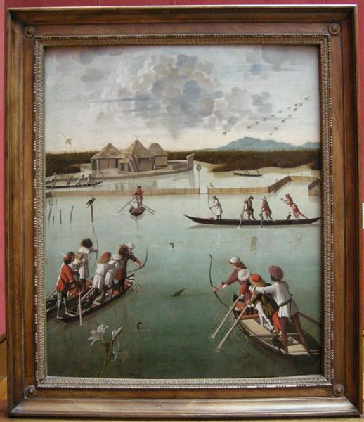 Caça na laguna, c.1490 - Vittore Carpaccio