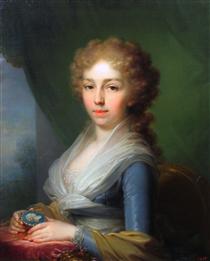 Portrait of Empress Elisabeth Alexeievna - Vladimir Borovikovsky
