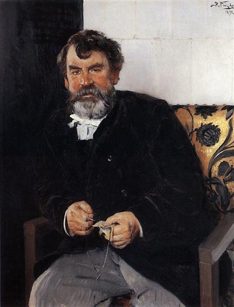 A portrait of E. S. Sorokin, 1891 - Wladimir Jegorowitsch Makowski