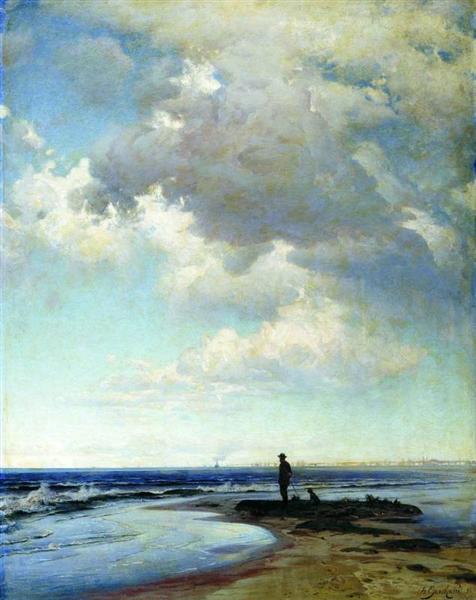 At the seashore, 1884 - Volodymyr Orlovsky