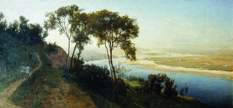 Vicinity of Kyiv. Over the Dnipro, 1884 - Wolodymyr Orlowskyj