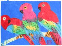 Three Parrots - Walasse Ting